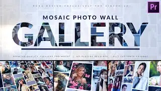 Mosaic Photo Gallery for Adobe Premiere Pro - MOGRT [ perfect for Multi Screen Slideshow or Intro ]