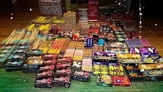 Моя ПИРОТЕХНИКА на Новый Год: 100 килограмм петард🔴10 ОГРОМНЫХ коробок!!! часть 2