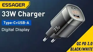 ESSAGER 33w GAN - компактное Зарядное устройство  для iPhone, Samsung, MacBook и др.