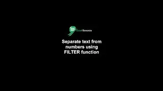 Separate Text from numbers using FILTER