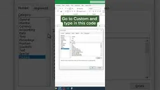 Custom Format in Excel‼️ #excel