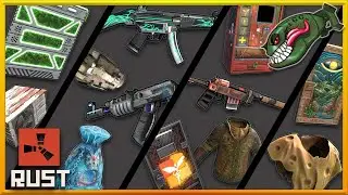 Rust Skins | Charitable Rust 2024, Air Con Box, Angu AR, Cheese Poncho, Frozen Crypt Furnace #394