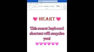 Make a GROWING HEART ❤️‍🔥 in MS Word with Keyboard Shortcut! | Hidden Trick!  