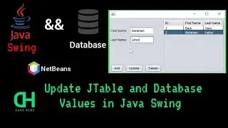 Update JTable and Database Values in Java Swing
