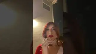 Transvestite Smoking in Pantyhose
