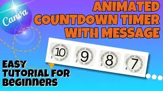 Countdown Timer Animation with Message Canva Animated Timer Design