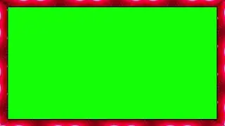 Neon light frame green screen | border green screen