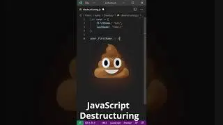 JavaScript Destructuring in Less Than A Minute #shorts