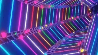 4K Abstract Deep Hole Lights Neon Tunnel TV VJ Relaxing | Background | Screen Saver | No Sound