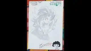 Dibujo Sketch: Tanjiro Kamado #shorts #demonslayer #kimetsunoyaiba #sketch #drawing