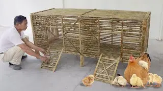 DIY small space chicken cage | Making cages from bamboo and wood