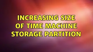 Increasing size of Time Machine storage partition