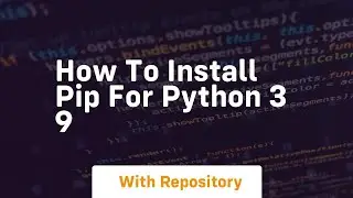 how to install pip for python 3 9