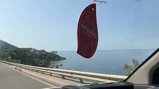 На машине по Черногории. Дорога от Будвы до Свети-Стефан. Budva- Sveti Stefan на авто