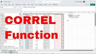 Quickly and Easily Calculate Correlation Coefficient in Excel Using CORREL Function! #msexcel #wow