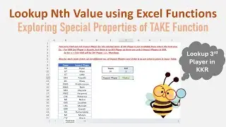 Lookup Nth Value using Excel Functions | Exploring Special Properties of TAKE Function