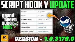 GTA V - SCRIPT HOOK V UPDATE 1.0.3179.0 | SHIVAXD