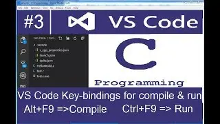 Visual studio code keyboard shortcut for compiling and running c program