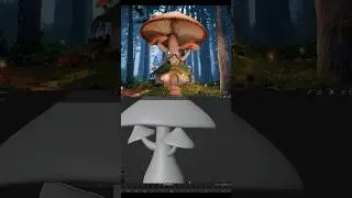 Mushroom House with Blender #blender #blender 3d#blendertutorial