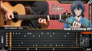 Solo Leveling Opening 『LEveL』 Acoustic (Fingerstyle Guitar Cover) TAB Tutorial
