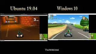 Linux vs Windows 10 Citra EMU OpenGL test Mario Kart 7 On RYZEN 3 2200G RX 580