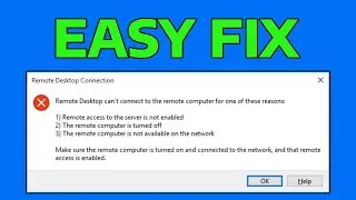 How To Fix Remote Desktop Can't Connect to the Remote Computer for One of These Reasons