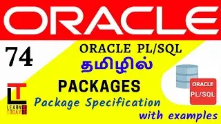Package Spec in PLSQL | Oracle PLSQL tutorial in TAMIL @learncodetodaytamil