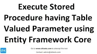 Execute or Call Stored Procedure with Table Valued Parameter using Entity Framework Core