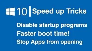 How to Disable Startup Programs in windows 10 [StartUpPrograms]
