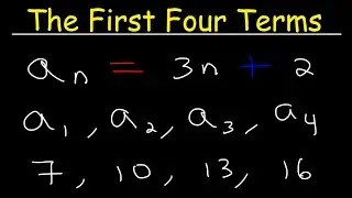 Writing The First Four Terms of a Sequence