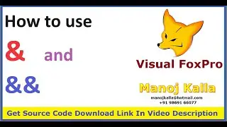 vfp & vs && | use macro in visual foxpro 9 | use && in vfp | use & in vfp9 | vfp online training