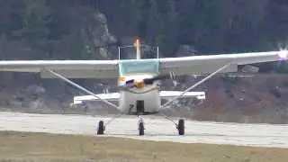 Cessna 172 Flat Tire Landing