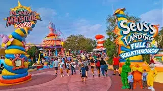 Seuss Landing Dusk Walkthrough at Universals Islands of Adventure (2023) [4K]