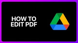 How To Edit Pdf In Google Drive Tutorial