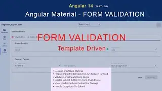 Part 30 - Template Driven Form Validation | Angular 14 Series | Angular Form Validation