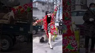 Красавица изящно танцует