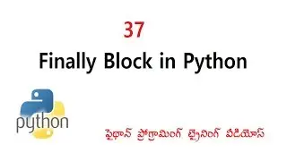 Finally Block in Python | Blocks in Python | VLR Training Class 37