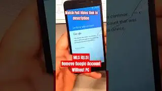 MLS iQL51 Remove google account. Bypass FRP. Without box.