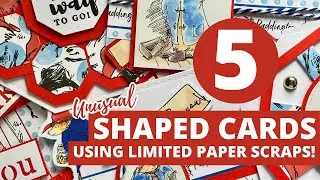 5 Card Layouts Using LIMITED Paper Scraps!