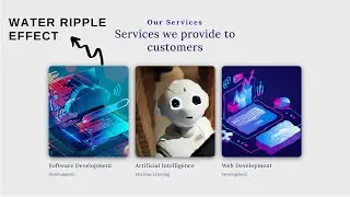 How to make an animated Service Section like Water Ripple using HTML and CSS | CSS Design