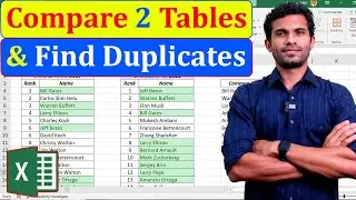 Find the Common Values between two Excel Tables