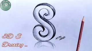 3D S Drawing // How to Draw 3D S // @ArtbyAbhijit