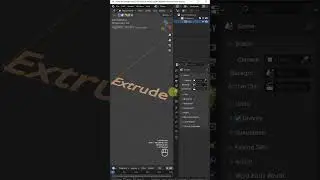 How to extrude text in Blender #blender #3d #cgian #blenderian