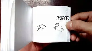 Among us FAILED trick shots flipbook animation