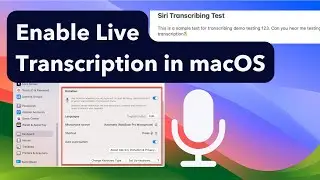 Enable Live Transcription in macOS