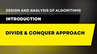 Divide and Conquer - Introduction - Design & Analysis of Algorithms #daa #algorithm #algorithms