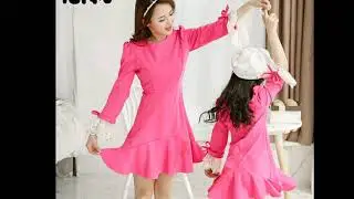 STUNNING  KOREAN MOM & DAUGHTER  MATCHING  OUTFIT 2021I MOM & DAUGHTER SAME DRESS FASHION TREND