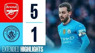 EXTENDED HIGHLIGHTS | Arsenal 5-1 Man City | Odegaard, Haaland, Partey, Havertz, Lewis-Skelly...