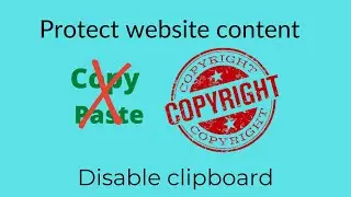 How to protect website content text |  Disable copy text
