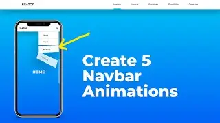 Create 5 Responsive Navbar Menu Animations using CSS Keyframes